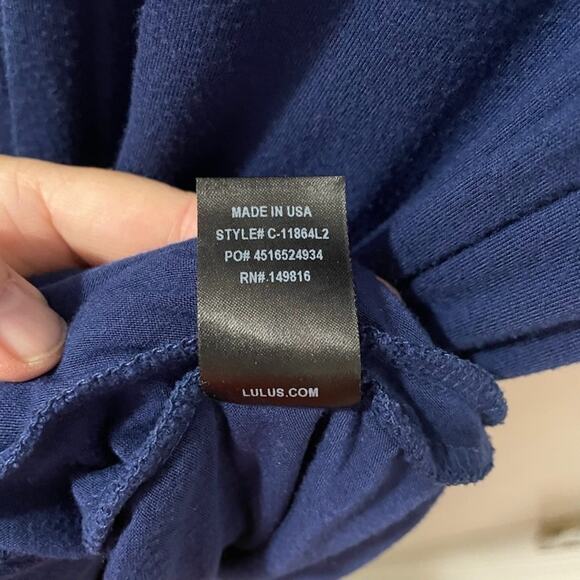 LuLu's Shield and Sword Navy Sleeveless Maxi Kangaroo Pocket Large USA Made - Picture 9 of 11